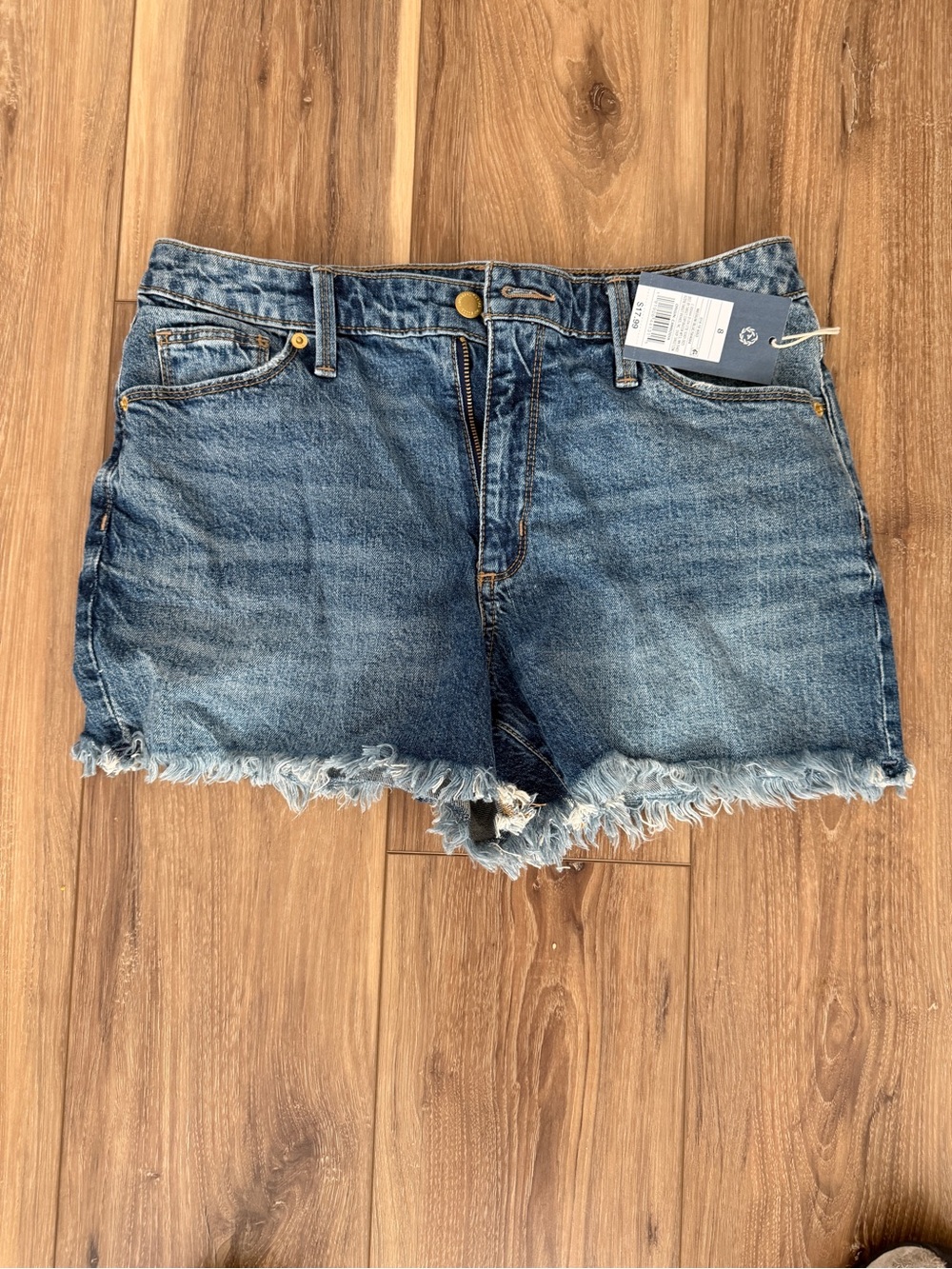 Universal Thread Blue Frayed Hem Denim Shorts